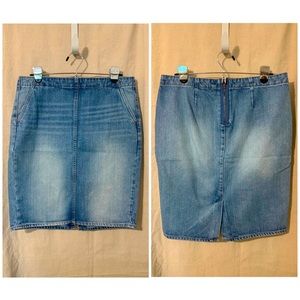 Gap 1969 Denim Pencil Skirt Back Zipper 29 tall